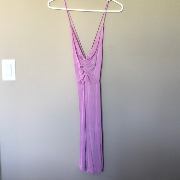 Purple/Pink Tight Dress with Open Back - Picture 2 of 2